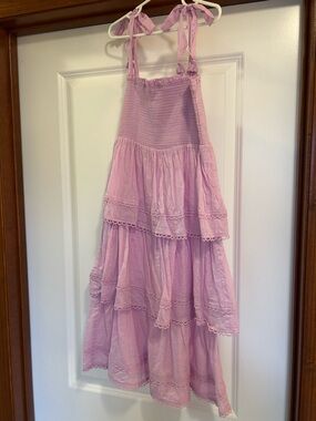 Zimmermann Lilac Tiered Sundress with Tie Straps